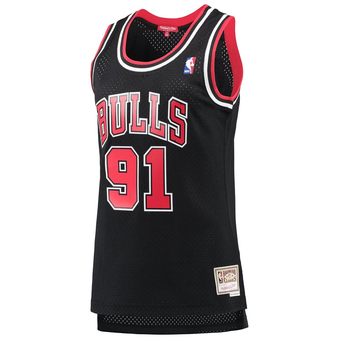 Dennis Rodman | Chicago Bulls | Women's Hardwood Classics Swingman Jersey - Black