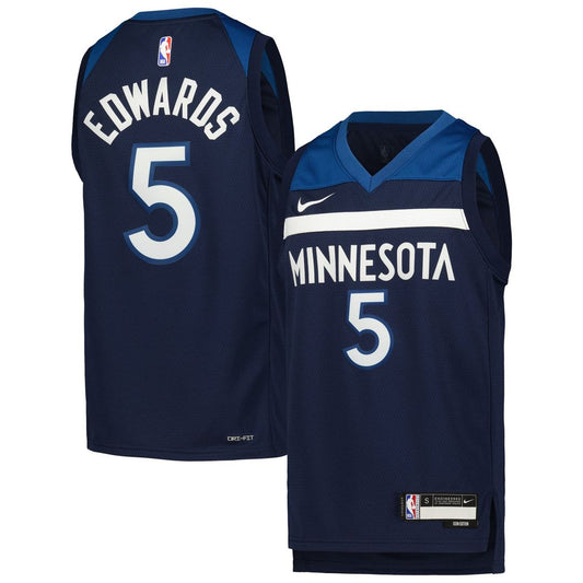 Anthony Edwards | Minnesota Timberwolves | Youth Swingman Jersey - Icon Edition - Navy