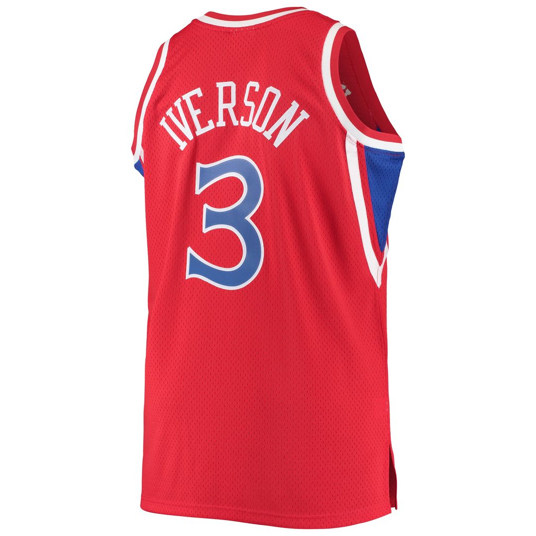 Allen Iverson | Philadelphia 76ers | 1996/97 Big & Tall Hardwood Classics Swingman Jersey - Royal