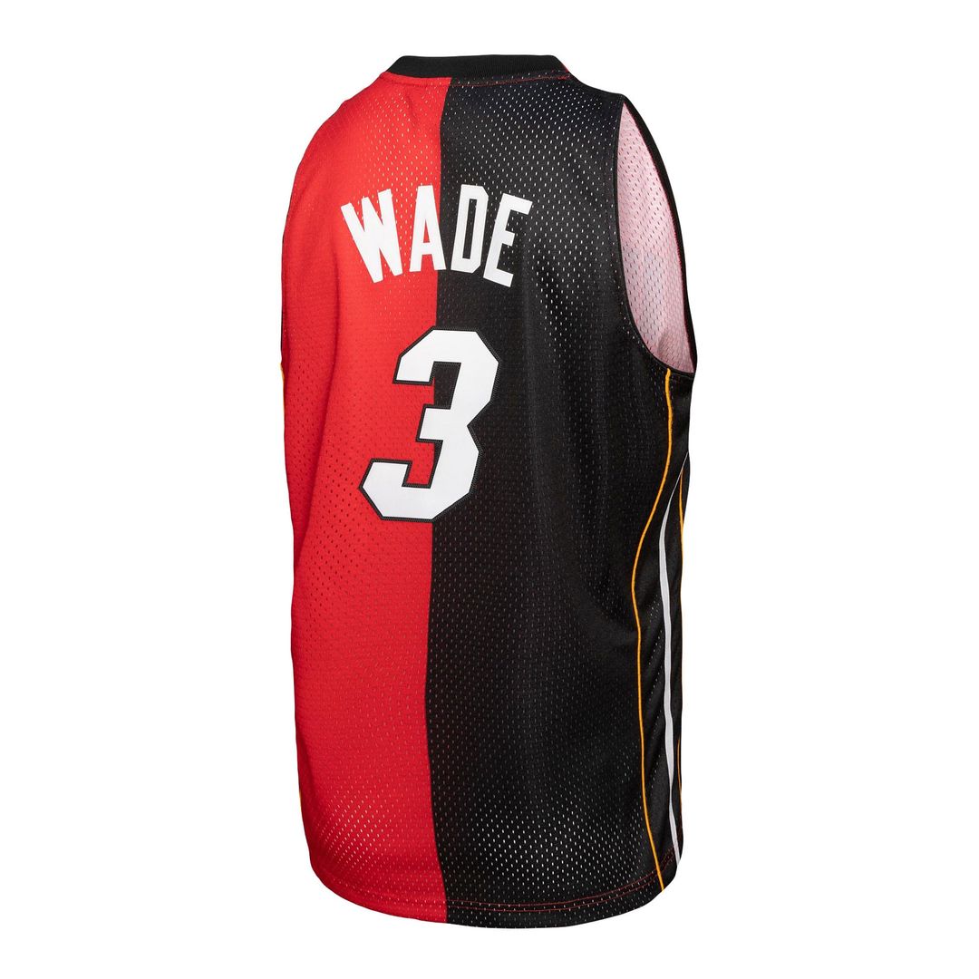 Dwyane Wade | Miami Heat | Big & Tall Hardwood Classics 2005/06 Split Swingman Jersey - Black/Red