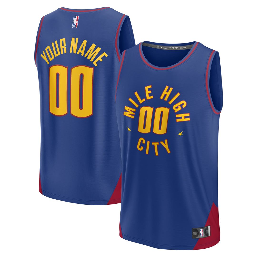 Denver Nuggets | Youth Fast Break Replica Custom Jersey - Statement Edition - Blue