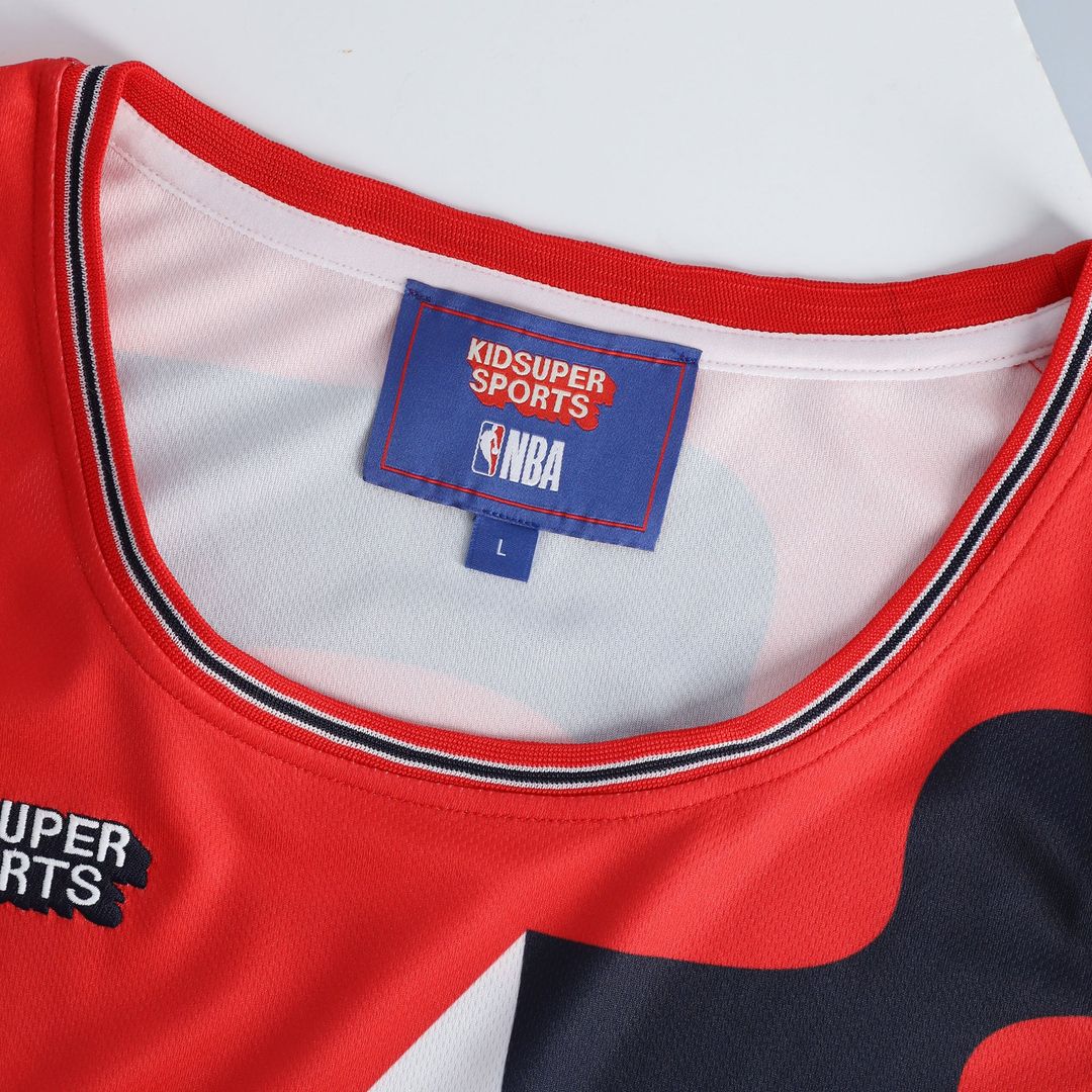 NBA & KidSuper Studios by | Washington Wizards | Unisex Hometown Jersey - Red