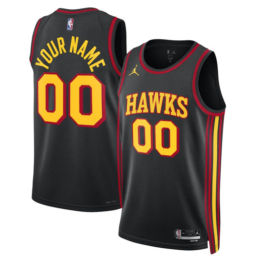 Atlanta Hawks | Unisex 2022/23 Swingman Custom Jersey - Statement Edition - Black