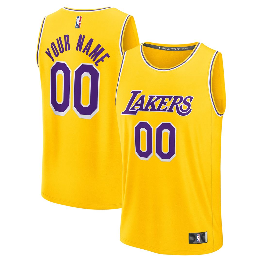 Los Angeles Lakers | Youth Fast Break Custom Jersey - Icon Edition - Gold