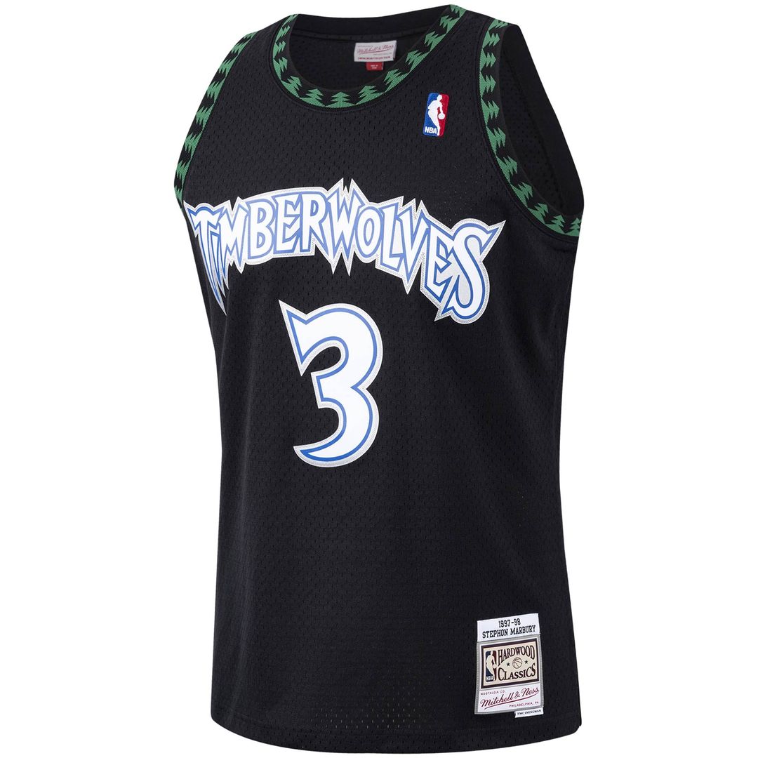 Stephon Marbury | Minnesota Timberwolves | 1997/98 Hardwood Classics Swingman Jersey - Black