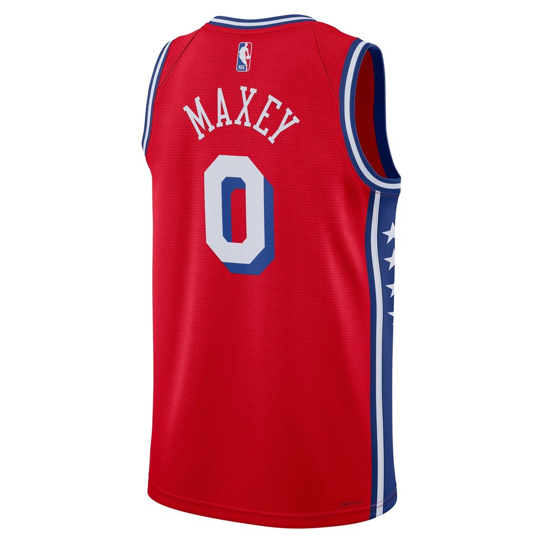 Tyrese Maxey | Philadelphia 76ers | Unisex Swingman Jersey - Statement Edition - Red