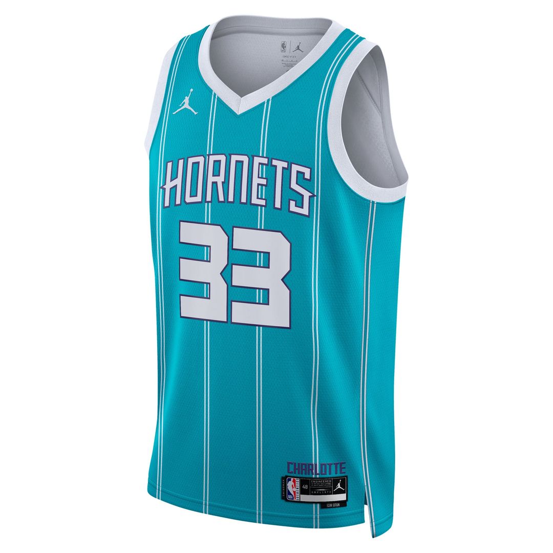 Liam McNeeley | Charlotte Hornets | Unisex Swingman Jersey - Teal - Icon Edition