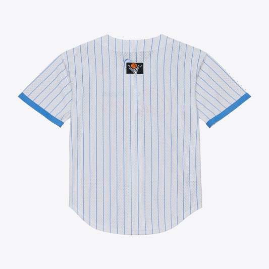 Cleveland Cavaliers | Head Coach Pinstripe Mesh Full - Button Baseball Jersey - White