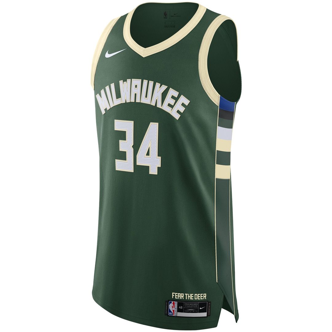 Giannis Antetokounmpo | Milwaukee Bucks | Jersey - Icon Edition - Hunter Green