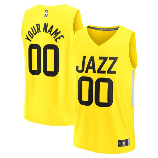 Utah Jazz | Youth Fast Break Replica Custom Jersey - Icon Edition - Yellow