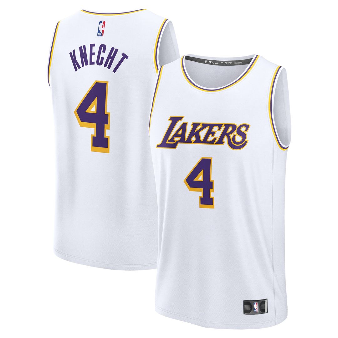 Dalton Knecht | Los Angeles Lakers | Fast Break Replica Player Jersey - Association Edition - White