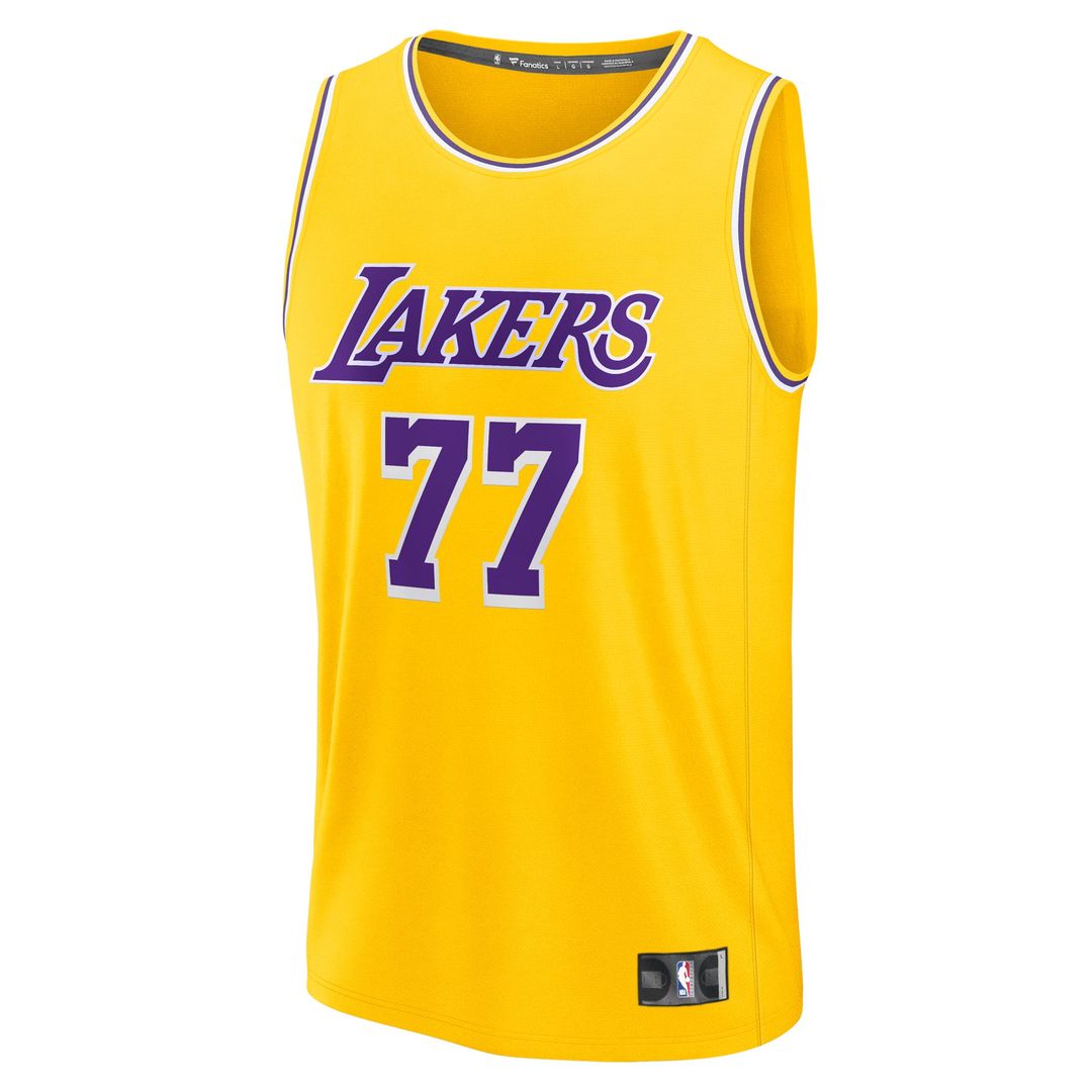 Luka Doncic | Los Angeles Lakers | Youth Fast Break Replica Player Jersey - Gold
