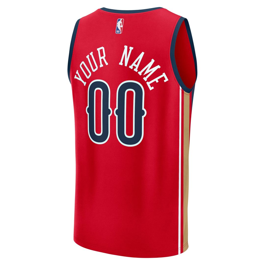 New Orleans Pelicans | Youth Fast Break Custom Replica Jersey - Red - Statement Edition