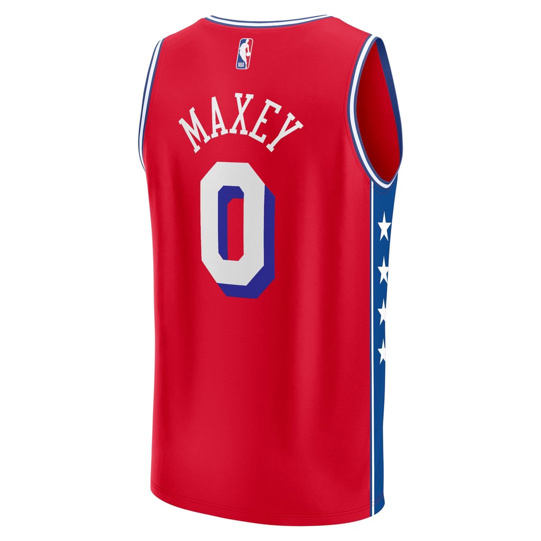 Tyrese Maxey | Philadelphia 76ers | Youth Fast Break Player Jersey - Statement Edition - Red