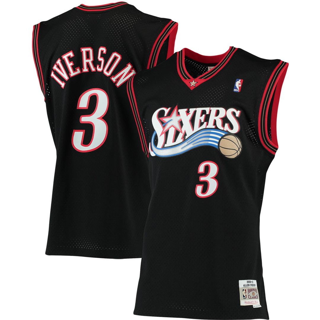 Allen Iverson | Philadelphia 76ers | 1996/97 Big & Tall Hardwood Classics Swingman Jersey - Red