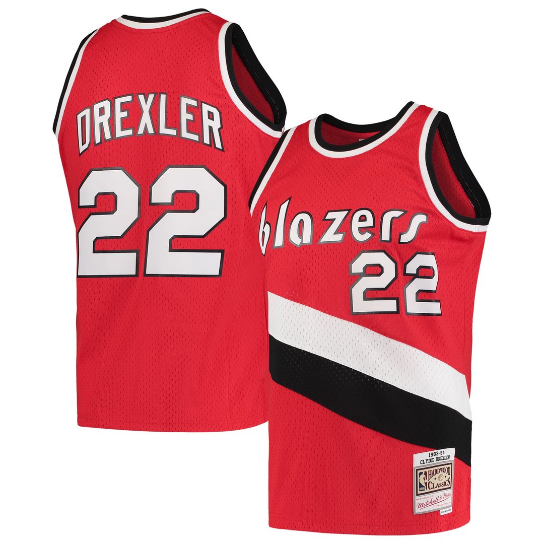 Clyde Drexler | Portland Trail Blazers | 1983/84 Hardwood Classics Swingman Jersey - Red