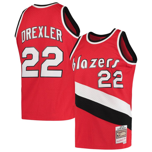 Clyde Drexler | Portland Trail Blazers | 1983/84 Hardwood Classics Swingman Jersey - Red