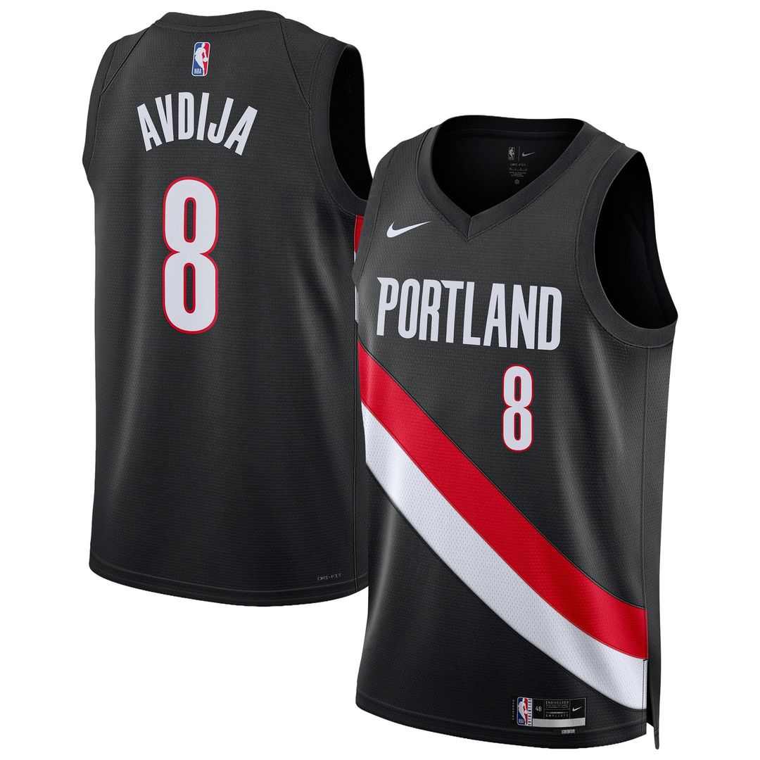 Deni Avdija | Portland Trail Blazers | Unisex Swingman Jersey - Icon Edition - Black