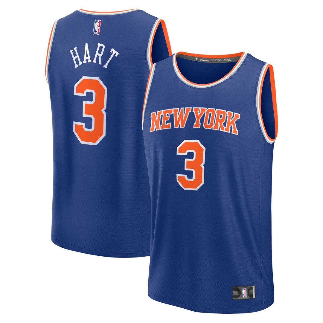 Josh Hart | New York Knicks | Youth Fast Break Replica Player Jersey - Blue - Icon Edition