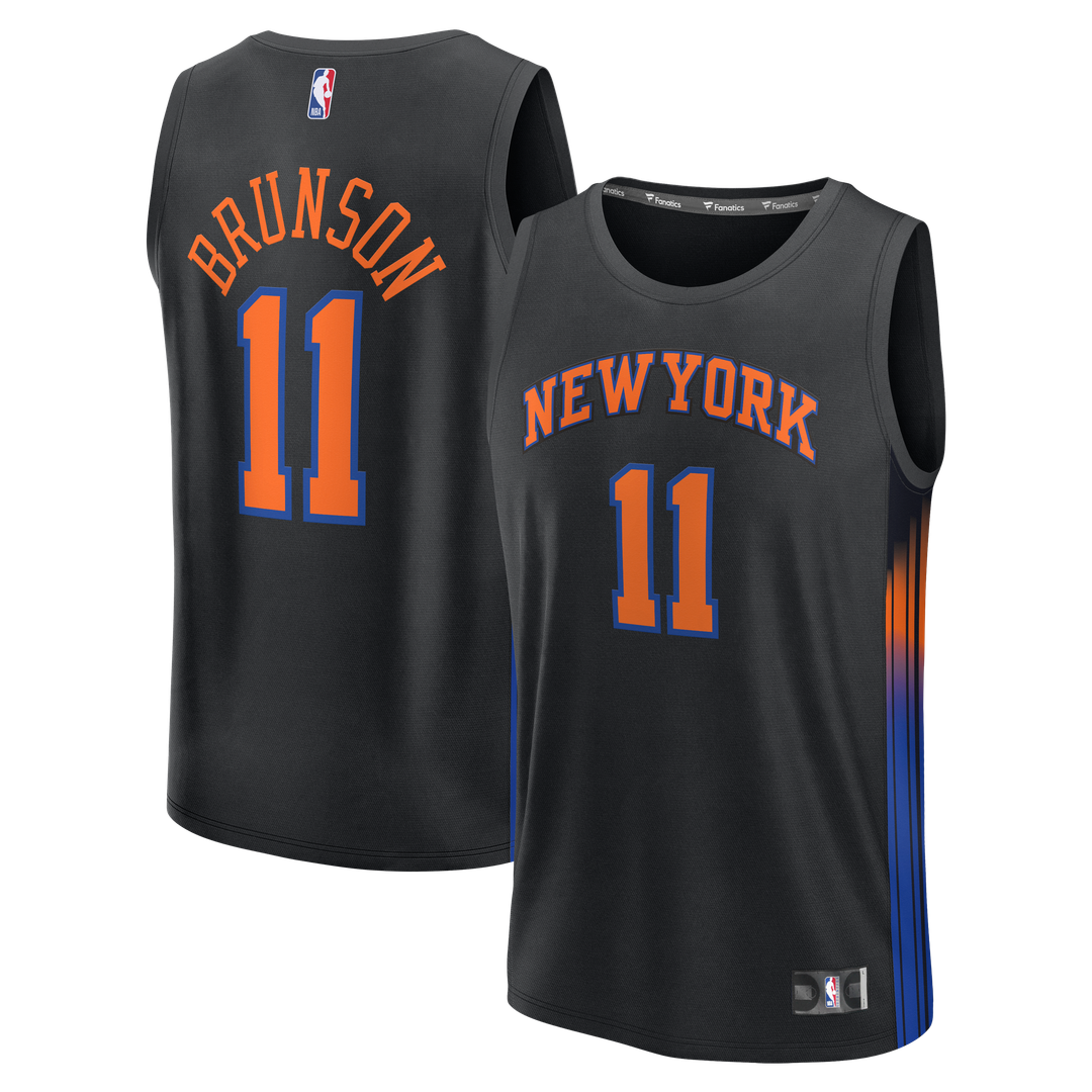 Jalen Brunson | New York Knicks | Fast Break Jersey - Statement Edition - Black