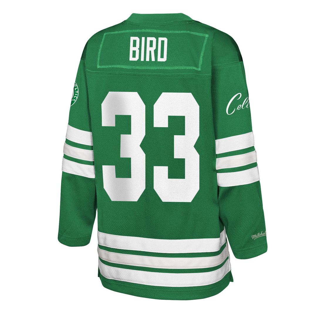 Larry Bird | Boston Celtics | Youth Maxxed Out 2.0 Fashion Hockey Jersey - Kelly Green