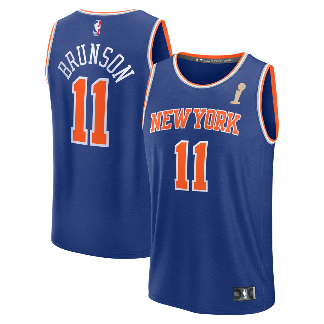 Jalen Brunson | New York Knicks | Youth 2026 NBA Finals Champions Fast Break Replica Jersey - Icon Edition - Blue