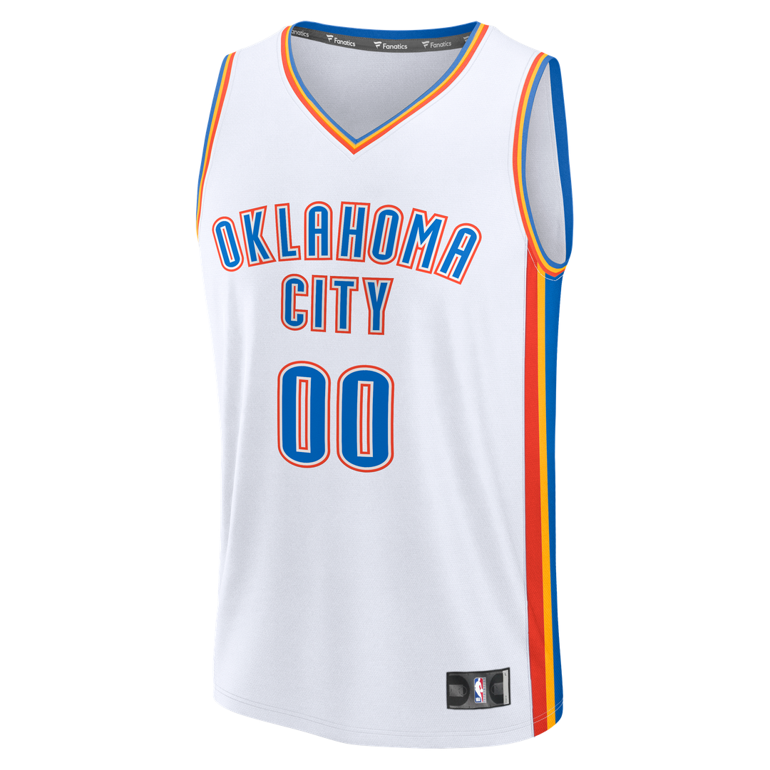 Oklahoma City Thunder | Youth Fast Break Custom Jersey - Association Edition - White