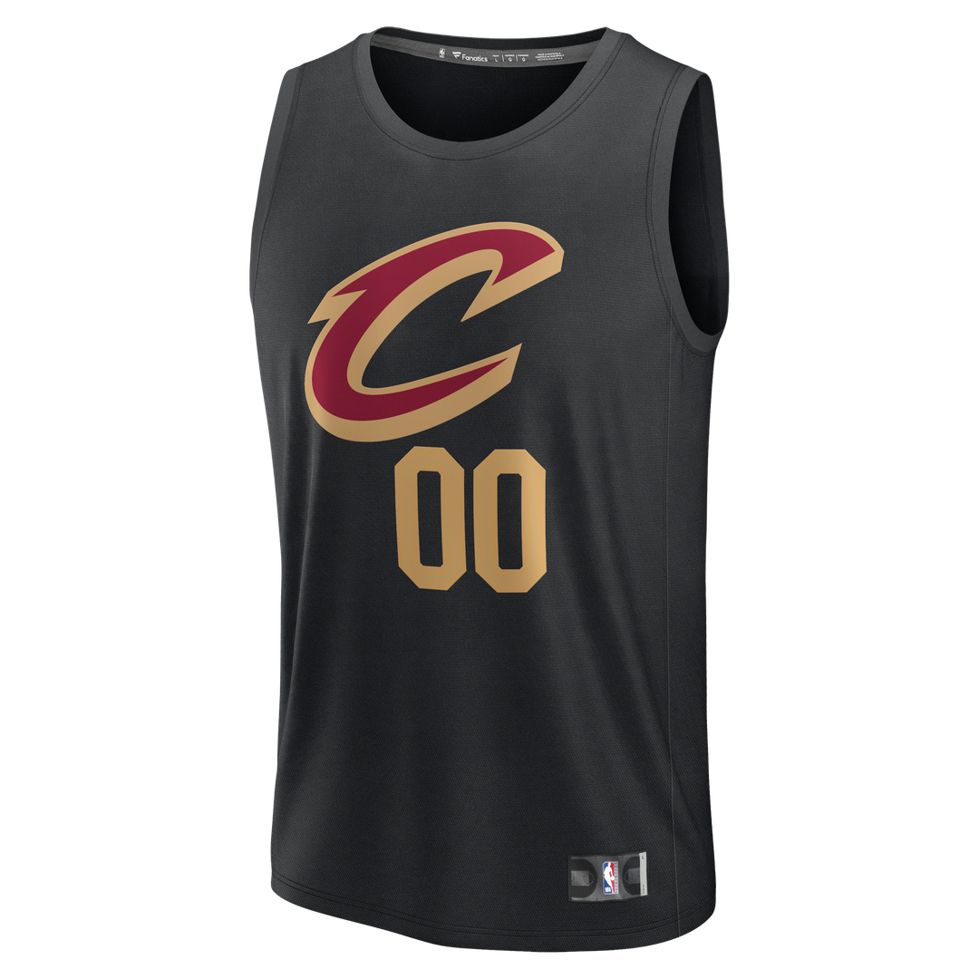 Cleveland Cavaliers | Youth Fast Break Custom Jersey - Statement Edition - Black