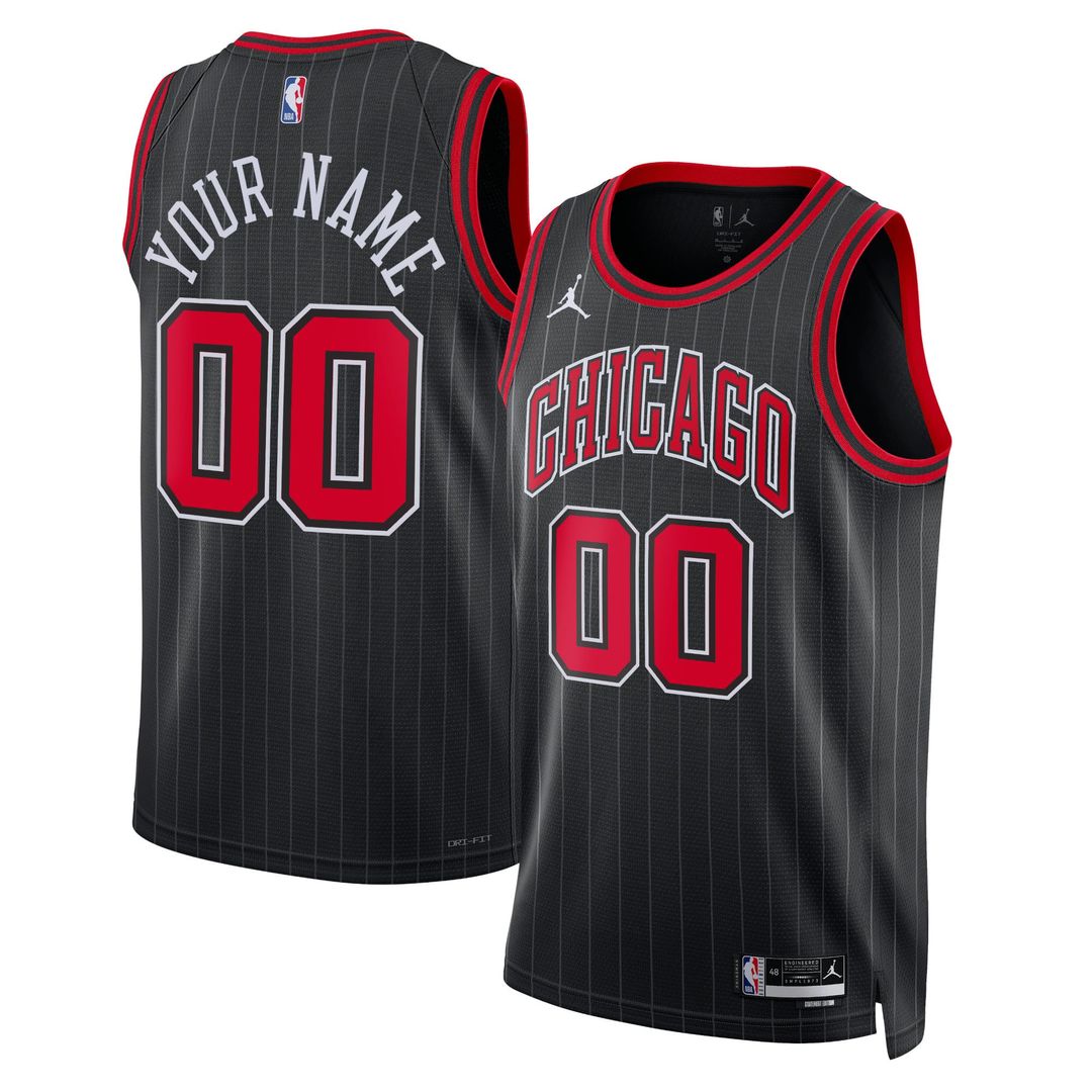 Chicago Bulls | Unisex 2022/23 Swingman Custom Jersey - Statement Edition - Black