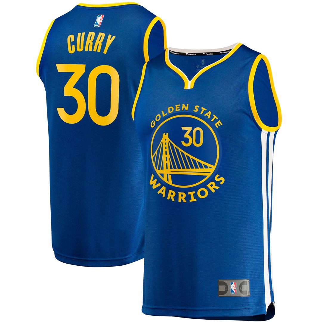 Stephen Curry | Golden State Warriors | Big & Tall Fast Break Player Jersey - Royal - Icon Edition