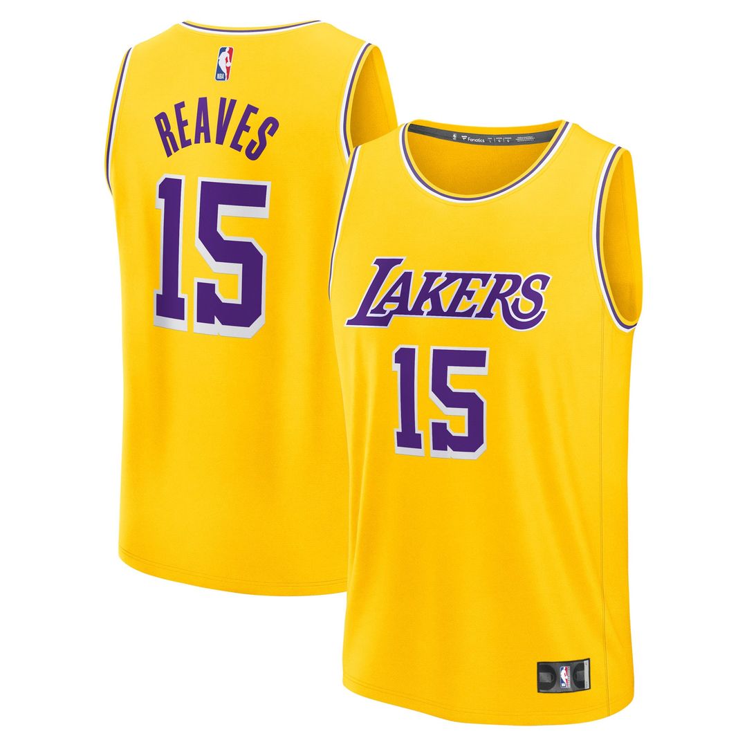 Austin Reaves | Los Angeles Lakers | Fast Break Replica Jersey - Gold - Icon Edition