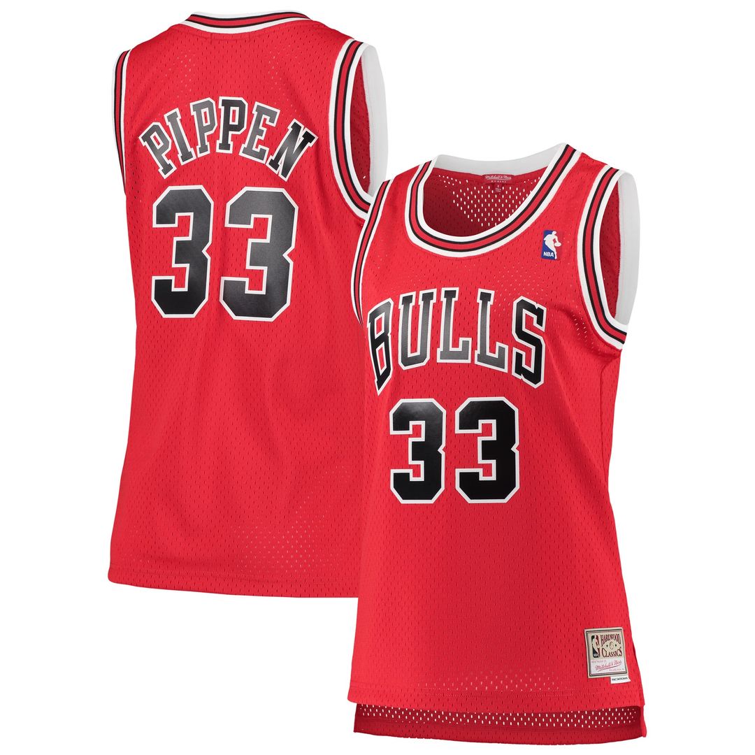 Scottie Pippen | Chicago Bulls | Women's 1997/98 Hardwood Classics Swingman Jersey - Red
