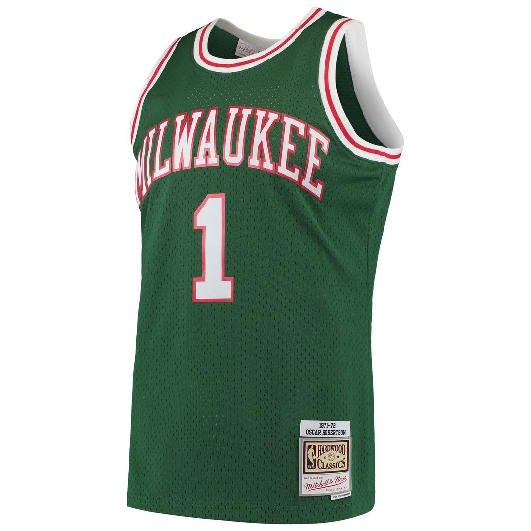 Oscar Robertson | Milwaukee Bucks | 1971/72 Hardwood Classics Swingman Jersey - Green