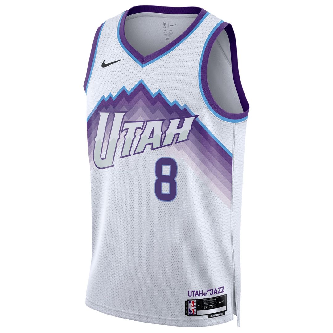 Isaiah Collier | Utah Jazz | Unisex Swingman Jersey - Association Edition - White