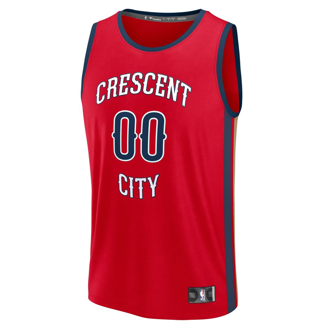 New Orleans Pelicans | Youth Fast Break Custom Replica Jersey - Red - Statement Edition