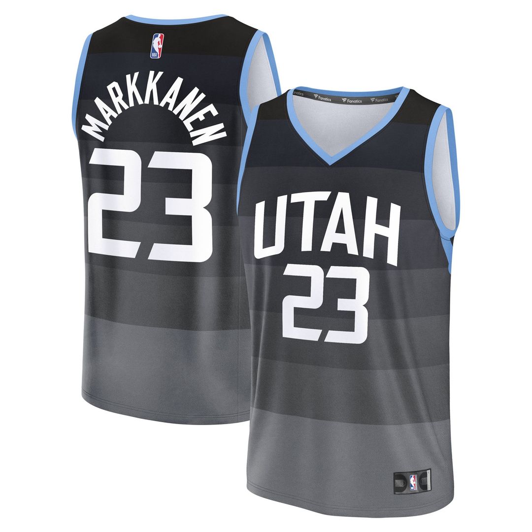 Lauri Markkanen | Utah Jazz | Youth Fast Break Jersey - City Edition - Black