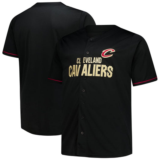 Cleveland Cavaliers | Big & Tall Pop Full - Button Jersey - Black
