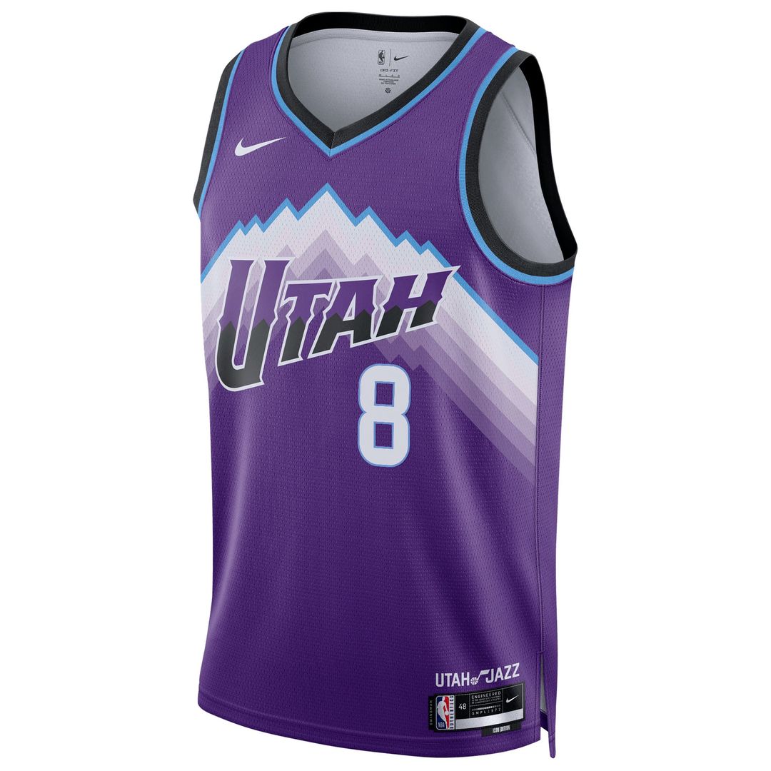 Isaiah Collier | Utah Jazz | Unisex Swingman Jersey - Icon Edition - Purple
