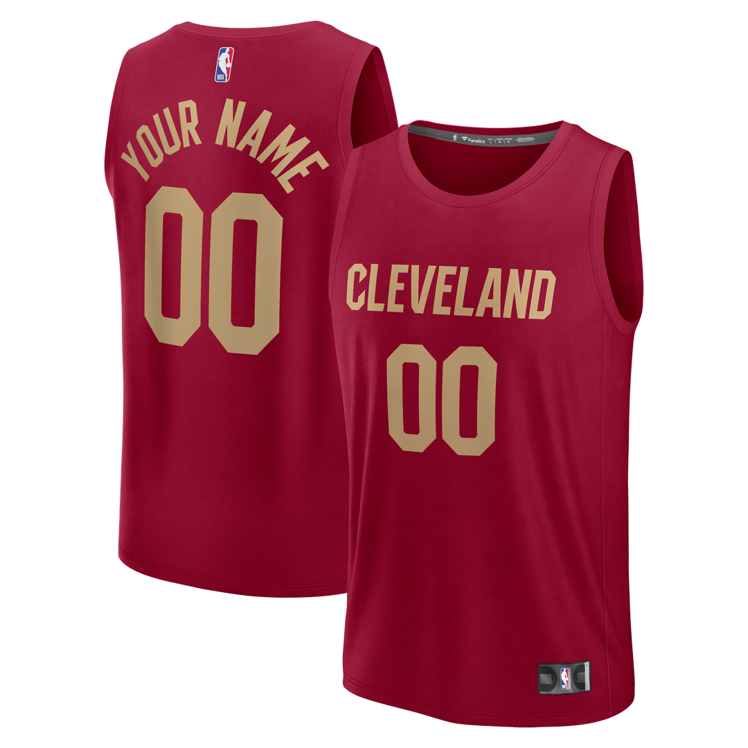 Cleveland Cavaliers | Youth Fast Break Custom Jersey - Statement Edition - Black