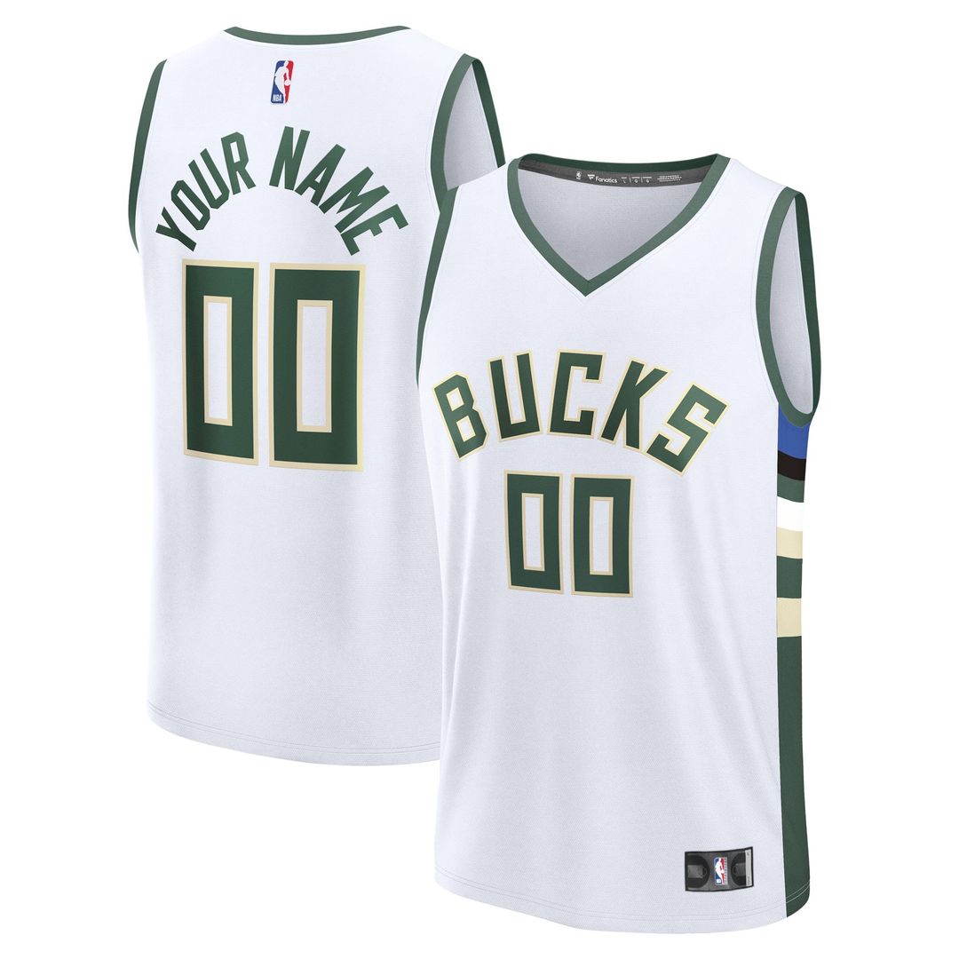 Milwaukee Bucks | Youth Fast Break Custom Replica Jersey - Black - Statement Edition
