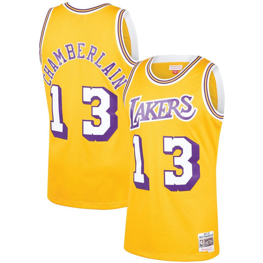 Wilt Chamberlain | Los Angeles Lakers | 1971/72 Hardwood Classics Swingman Jersey - Gold