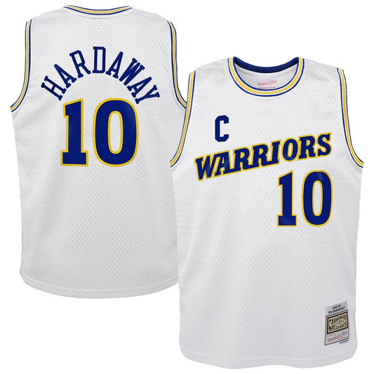 Tim Hardaway | Golden State Warriors | Youth 1990 - 91 Hardwood Classics Swingman Throwback Home Jersey - White
