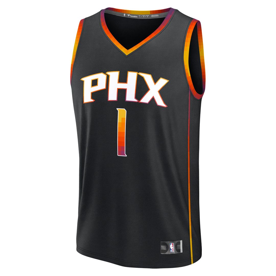 Devin Booker | Phoenix Suns | Youth Fast Break Replica Player Jersey - Statement Edition - Black