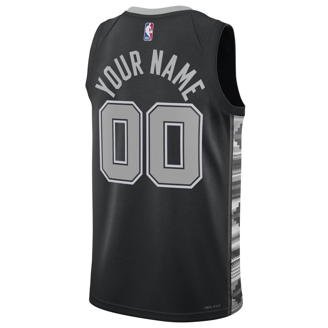 San Antonio Spurs | Unisex 2022/23 Swingman Custom Jersey - Statement Edition - Black