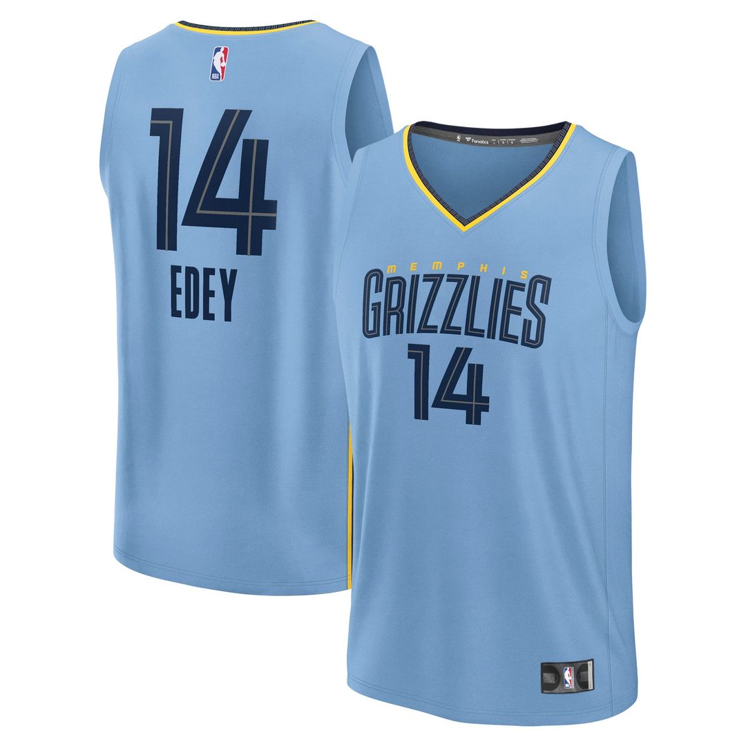 Zach Edey | Memphis Grizzlies | Fast Break Replica Player Jersey - Statement Edition - Light Blue