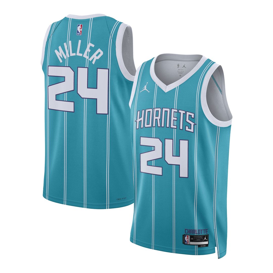 Brandon Miller | Charlotte Hornets | Unisex NBA Draft Swingman Jersey - Icon Edition - Teal