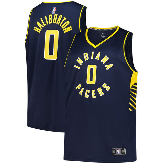Tyrese Haliburton | Indiana Pacers | Big & Tall Fast Break Jersey - Icon Edition - Navy