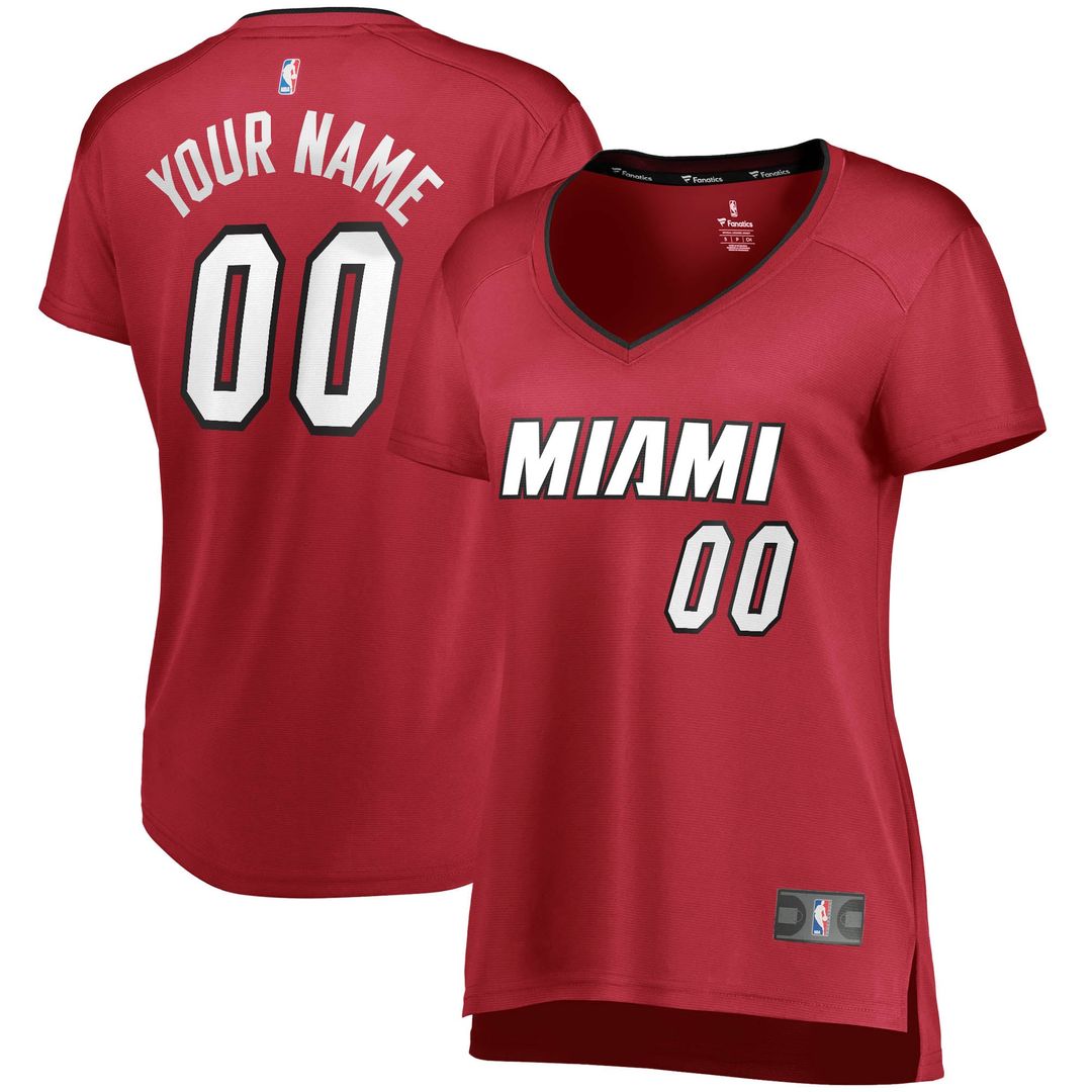 Miami Heat | Women's Fast Break Replica Custom Jersey Wine - Statement Edition