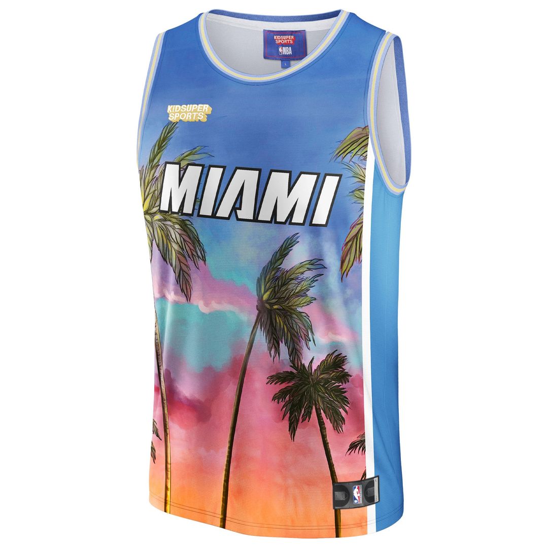 NBA & KidSuper Studios by | Miami Heat | Unisex Hometown Jersey - Blue
