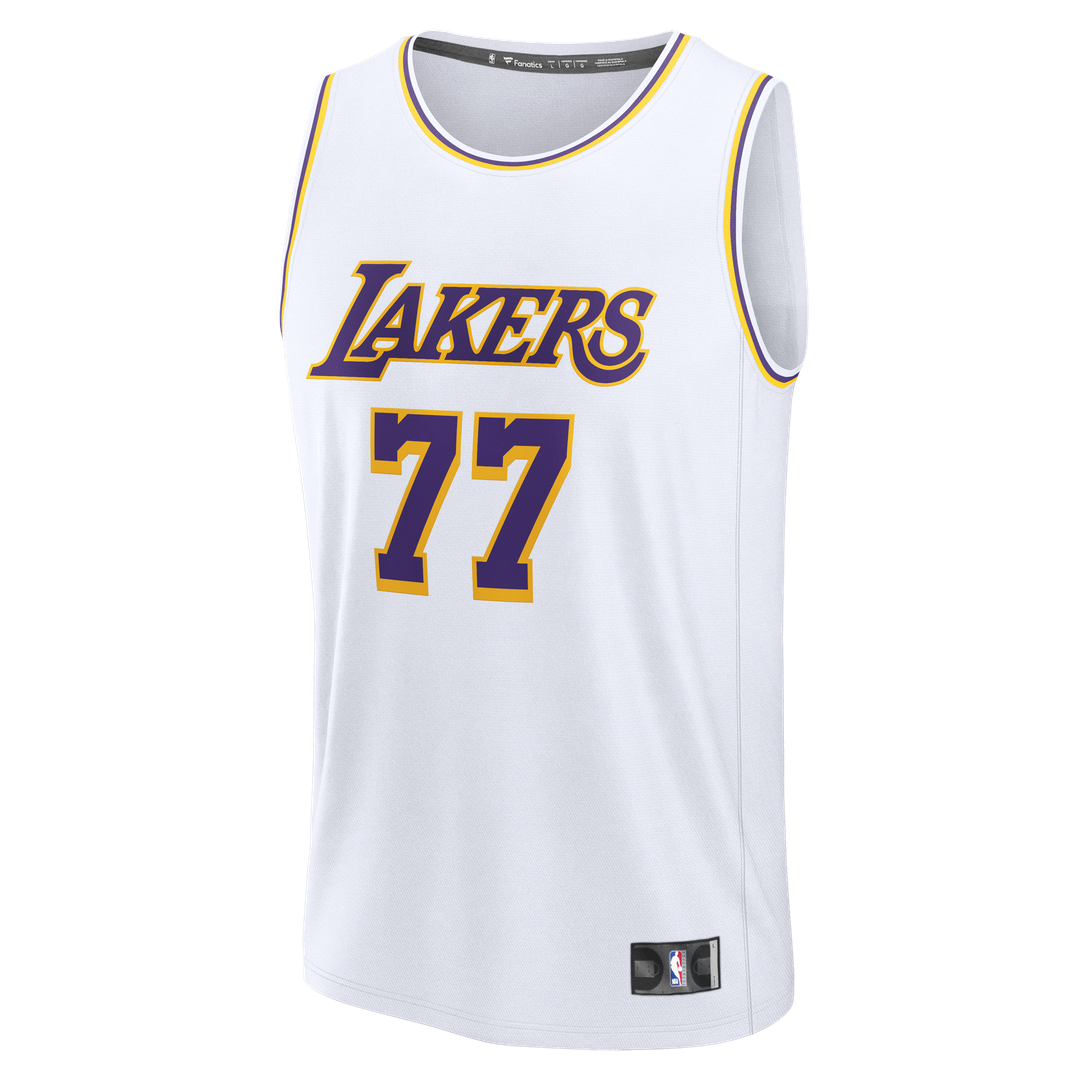 Luka Doncic | Los Angeles Lakers | Youth Fast Break Replica Jersey - White - Association Edition